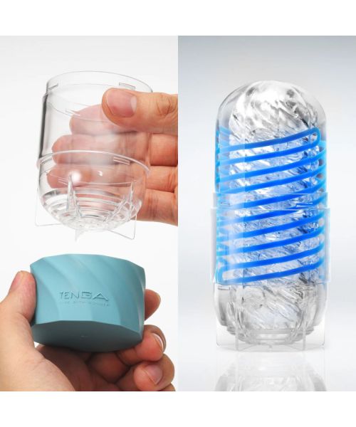 Мастурбатор Tenga Spinner DX 02 Bumps, з пружною стимулювальною спіраллю всередині, середній вплив