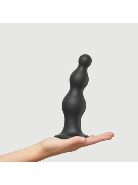 Насадка для страпона Strap-On-Me Dildo Plug Beads Black XXL