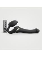 Безремінний вібрострапон з вакуумною стимуляцією Strap-On-Me MULTI ORGASM Black S, регульований