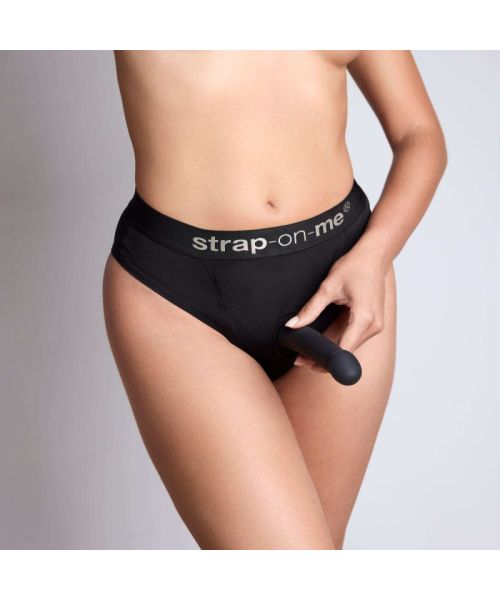 Трусики з фіксацією дилдо Strap-On-Me Harness Lingerie Idole - M - Black