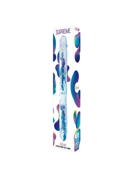 Прозорий двосторонній фалоімітатор Alive Supreme Jelly Dildo
