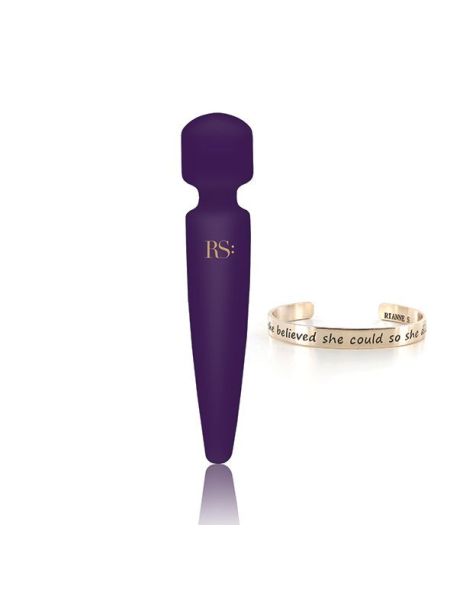 Вібромасажер Rianne S: Bella Mini Wand Purple, 10 режимів, медичний силікон, подарункове паковання