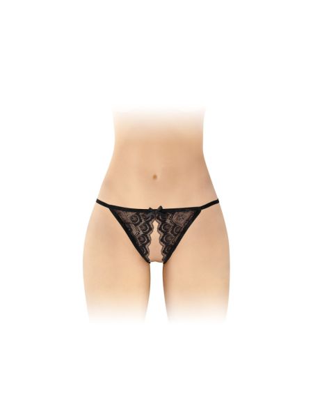 Мереживні трусики з доступом Fashion Secret Zoe Black, з бантиком