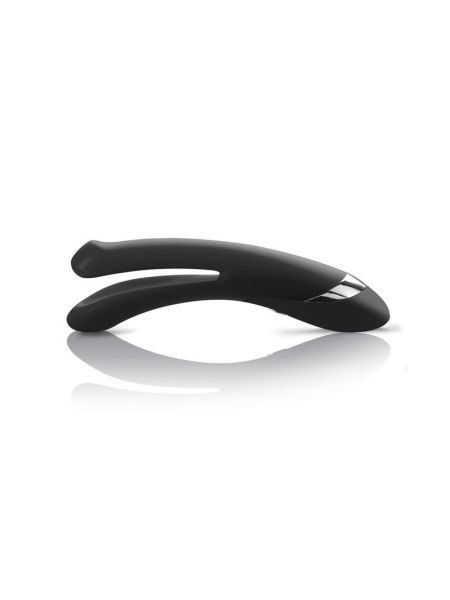 Вібратор подвійний з електростимуляцією Mystim Tingling Aparte eStim Black, міостимулятор