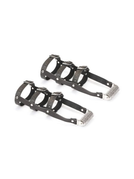 Шкіряна портупея для гомілкостопу зі шпорами Liebe Seele Leather High Heel Ankle Harness Silver