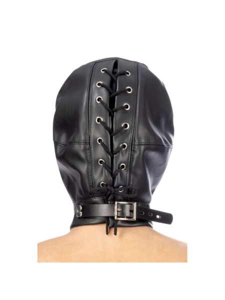 Капюшон з кляпом для БДСМ Fetish Tentation BDSM hood in leatherette with removable gag