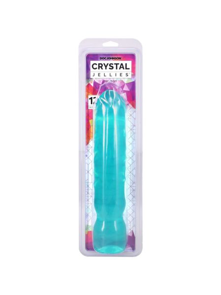 Фалоімітатор Doc Johnson Crystal Jellies - 12 Inch Big Boy - Teal