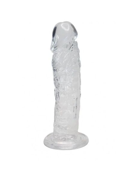 Прозорий фалоімітатор Alive Jelly Dildo Empire, ТПЕ, присоска, діаметр 4,3см, довжина 19,3см