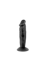 Фалоімітатор із присоскою Real Body — Real Zack Black, TPE, діаметр 3,7 см