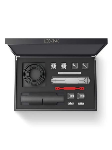 БДСМ-набір LOCKINK Teasing & Impact-Play Set, чорний, маска, кляп, затискачі для сосків, тиклер, шльопалка