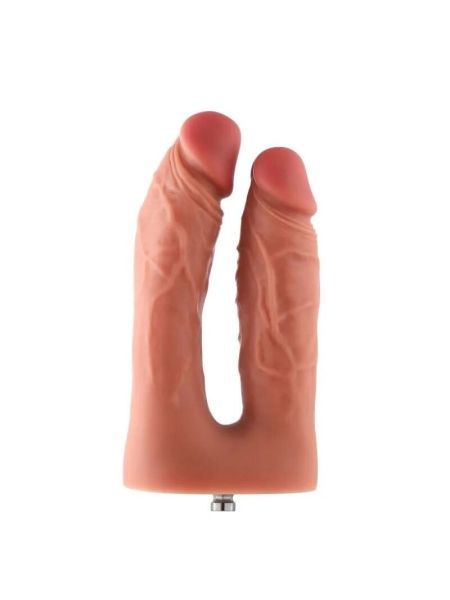 Подвійний фалоімітатор для секс-машин Hismith Silicone Double Penetrator Dildo, система KlicLok
