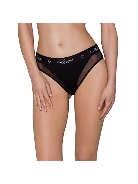 Трусики з прозорою вставкою Passion PS002 PANTIES M, black