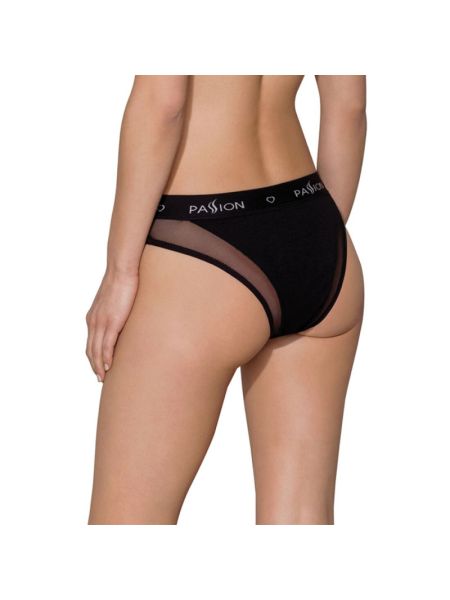 Трусики з прозорою вставкою Passion PS002 PANTIES M, black