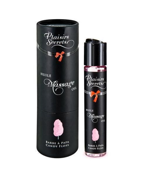 Масажна олія Plaisirs secrets Candy Floss (59 мл) з афродизіаками, їстівна, подарункове паковання