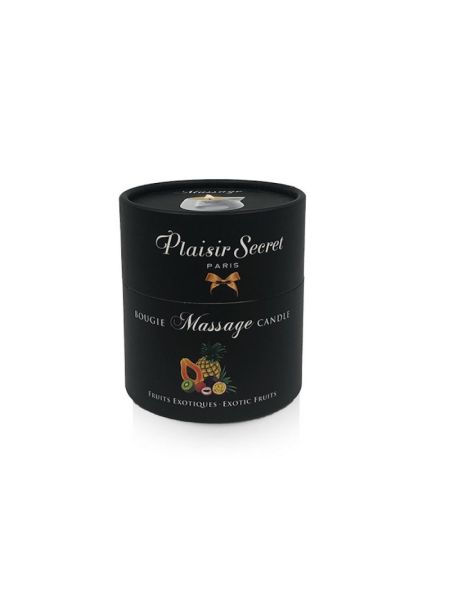 Масажна свічка Plaisirs Secrets Pineapple Mango (80 мл) подарункова упаковка, керамічний посуд