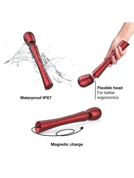 Вібромасажер MAN.WAND EDGY Velvet Red