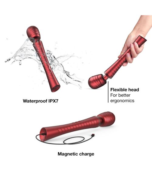 Вібромасажер MAN.WAND EDGY Velvet Red