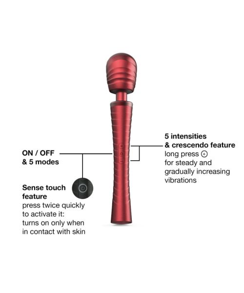 Вібромасажер MAN.WAND EDGY Velvet Red