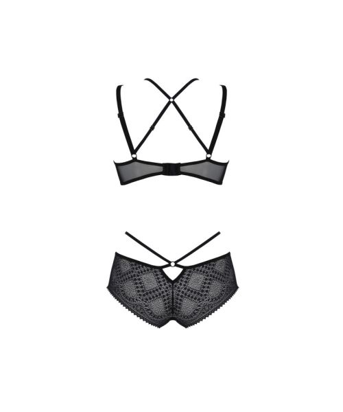 Комплект Passion DROSERA BIKINI black, L/XL, бюстгальтер і трусики-кюлоти