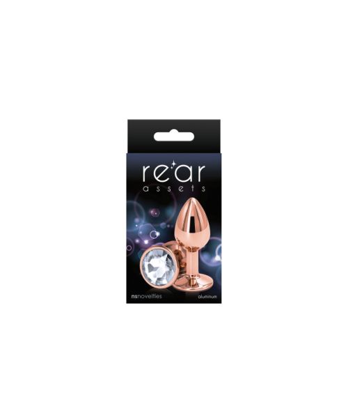Анальна пробка NS Novelties Rear Assets - Rose Gold - Small - Clear