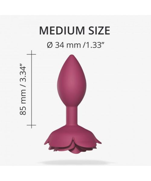 Силіконова анальна пробка Love To Love OPEN ROSES M SIZE - PLUM STAR