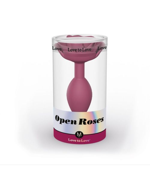 Силіконова анальна пробка Love To Love OPEN ROSES M SIZE - PLUM STAR