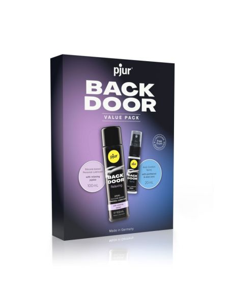 Подарунковий набор  pjur BACK DOOR Value Pack: силіконова змазка 100 мл та розслаблювальний спрей 20