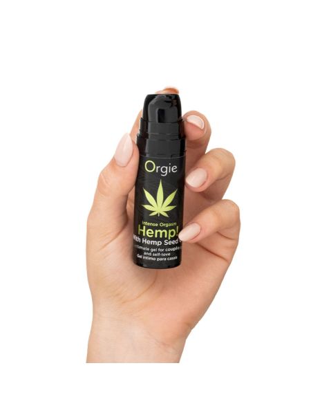 Збуджувальний гель для пар Orgie Hemp! Intense Orgasm, 15 мл, тепло-холод, ефект сильної вібрації