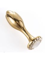 Металева анальна пробка LOCKINK SEVANDA Pearl Rose-shape Anal Plug, зі штучною перлиною