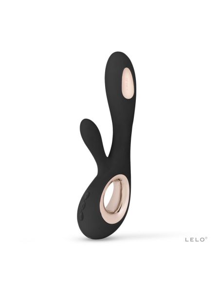 Вібратор-кролик LELO Soraya Wave Black, манливі рухи стовбура