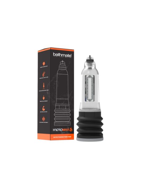 Гідропомпа Bathmate Hydromax 6 Clear, для члена довжиною від 10 до 15 см, діаметр до 5,2 см