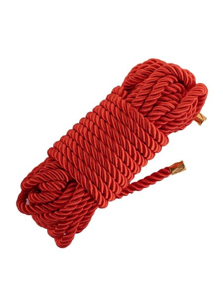 Мотузка для шибарі LOCKINK SEVANDA Shibari Pratice Rope, червона, 8 м, нейлон+бавовна