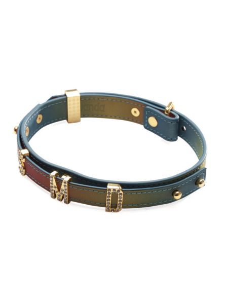 Нашийник LOCKINK Multi-color DIY Alphabet Collar, мультиколір, штучна шкіра, букви зі стразами