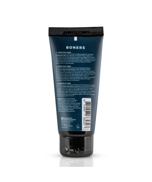 Крем-пролонгатор Boners Delay Cream 100 мл, легкий анестетик лаурет-9 + м’ята