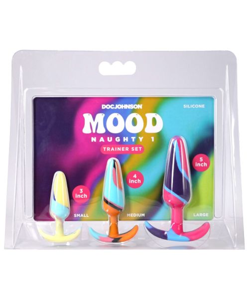 Набір анальних пробок Doc Johnson Mood Naughty 1 Kaleidoscope Trainer Set