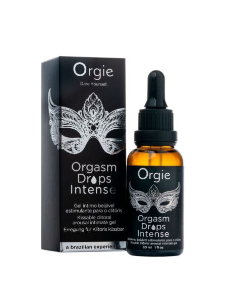 Збуджувальні краплі для клітора Orgie Orgasm Drops Intense, 30 мл, тепло-холод, смак яблука