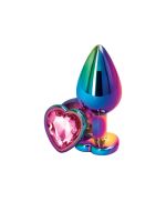 Анальна пробка NS Novelties Rear Assets - Multicolor Heart - Medium - Pink