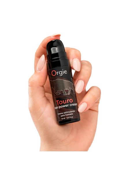 Крем для посилення ерекції Orgie Touro Power Cream, 15 мл, з таурином, гінкго та коренем женьшеню
