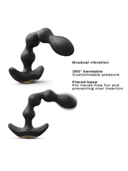 Анальний вібратор-намисто Dorcel FLEXI BALLS, гнучкий стовбур, пульт ДК
