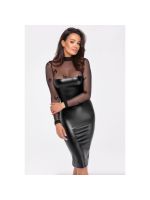 Сукня Noir Handmade F310 Sublime, XXL, black, міді, мокрий ефект, верх — сітка, довгий рукав