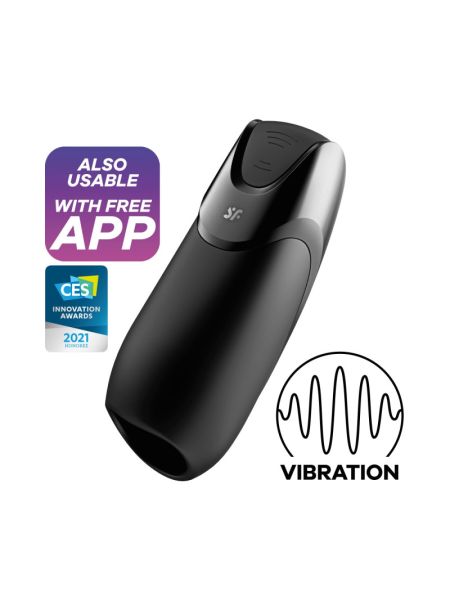 Смарт-мастурбатор з вібрацією Satisfyer Men Vibration+, 2 мотори, 14 режимів, водонепроникний