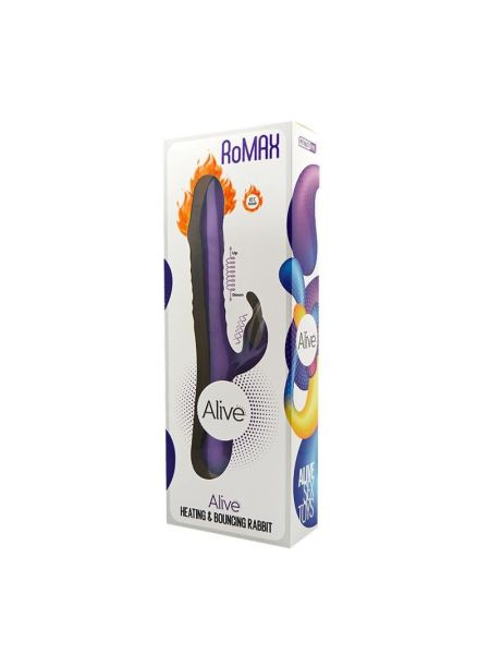Вібратор-кролик з підігрівом і ротацією Alive RoMAX Purple