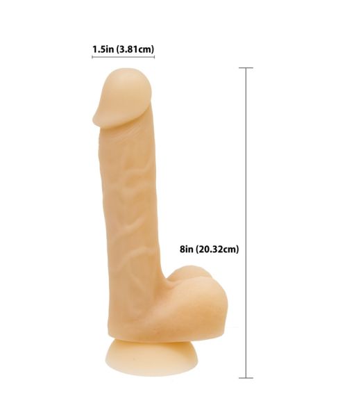 Фалоімітатор із пам’яттю форми, на присосці ADDICTION — DAVID 8″ Silicone Dong, віброкуля в подаруно