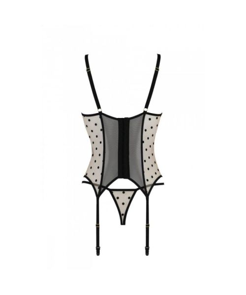 Корсет Passion MARINA CORSET, XXL/XXXL, beige, з відкритими чашками