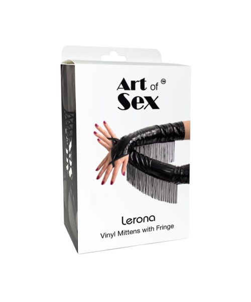 Вінілові мітенки Art of Sex - Lerona, розмір S, колір чорний