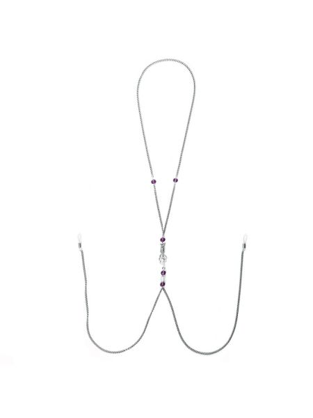 Прикраса для сосків Art of Sex - Nipple Clamps Arrow, колір фіолетовий