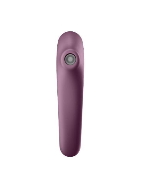Вакуумний стимулятор з вібрацією Satisfyer Dual Kiss Wine Red