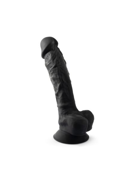 Фалоімітатор SilexD Vetus Black (MODEL 1 size 8in), двошаровий, силікон + Silexpan, діаметр 4,2см