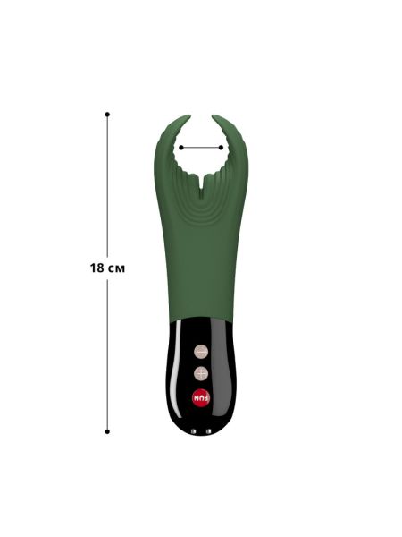 Вібратор для пеніса Fun Factory MANTA moss green/black, підходить для парних ігор