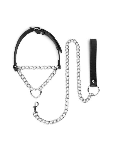 Нашийник з повідцем Bedroom Fantasies: Collar with Chain - Silver